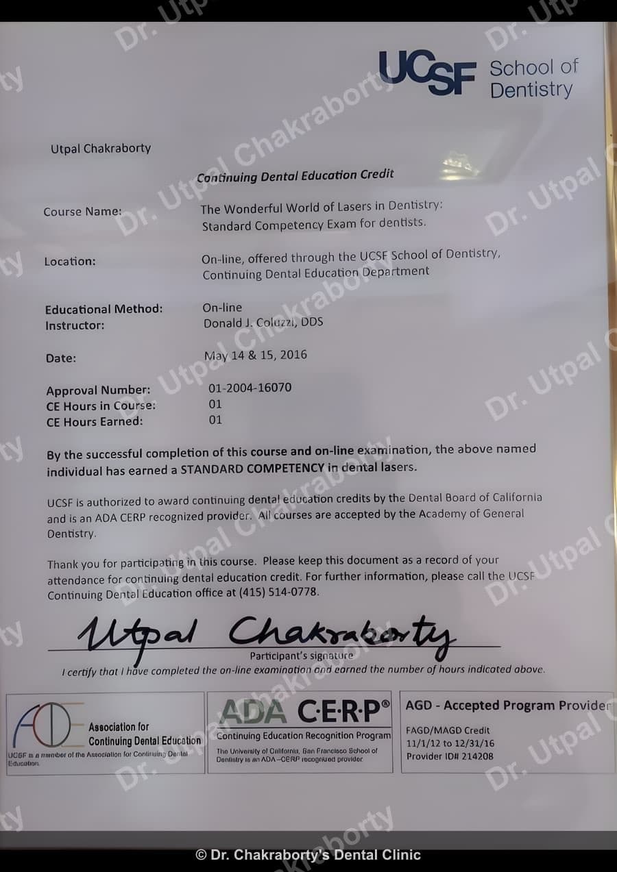 Dr. Utpal Chakraborty — Certificate 10