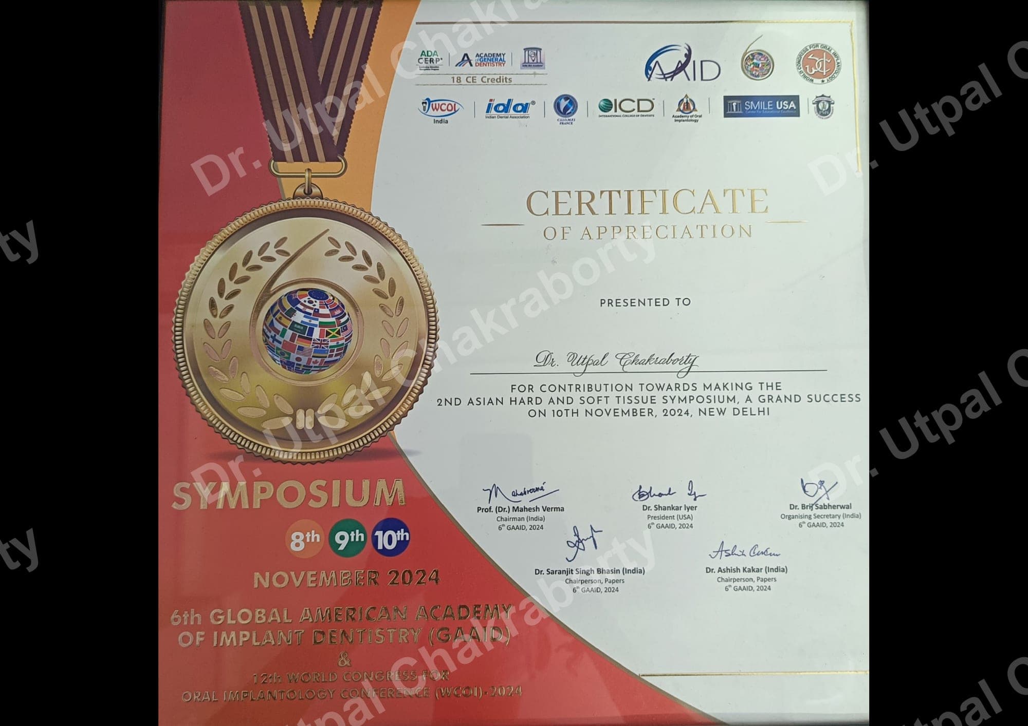 Dr. Utpal Chakraborty — Certificate 12