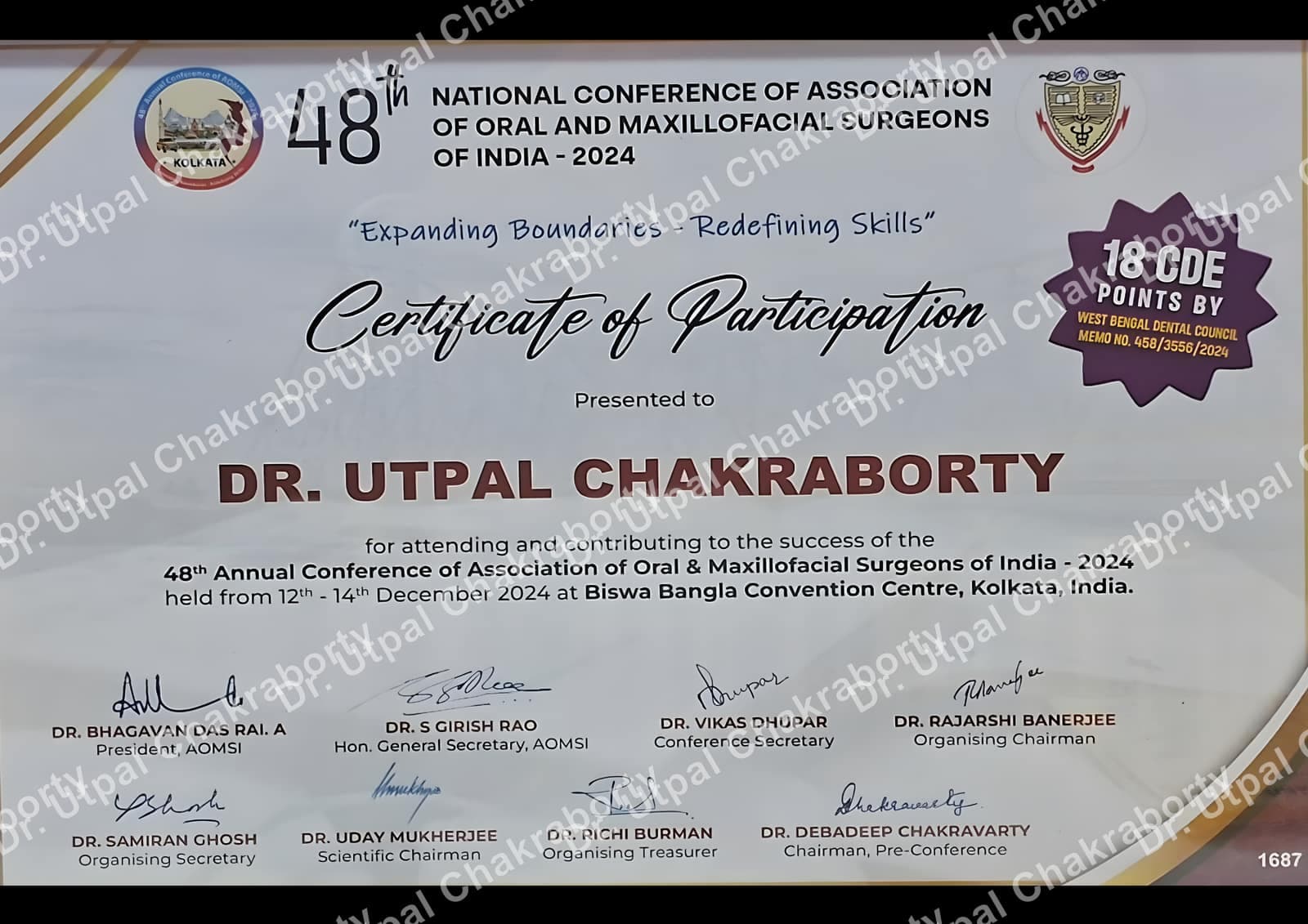 Dr. Utpal Chakraborty — Certificate 4